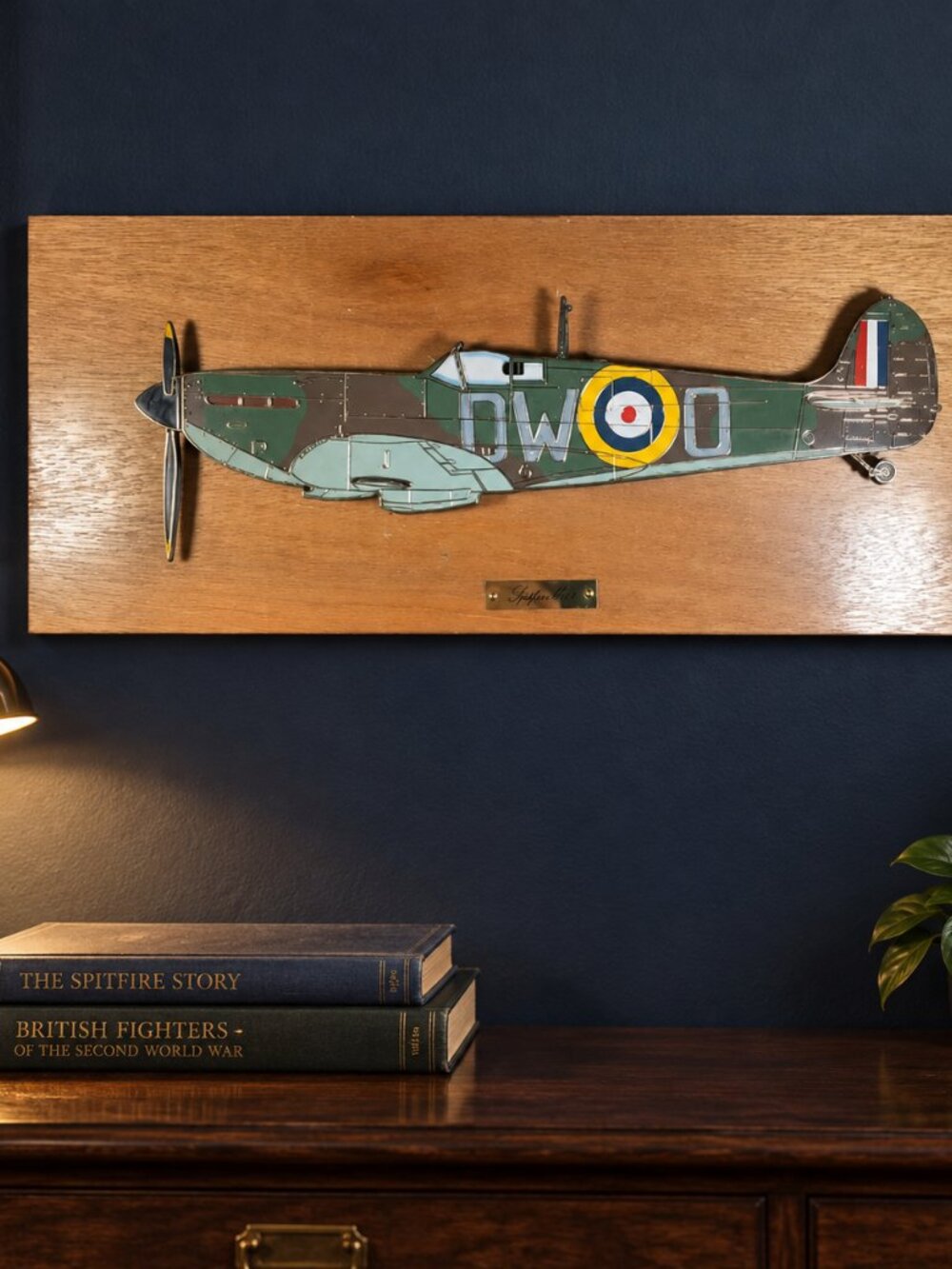 Vintage Westmont Spitfire Mk I RAF WWII Metal Wall Plaque Made England